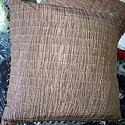 MILK-CHOCOLATE-BEADED-SATIN-CUSHION-40-cm-SQUARE-NEW